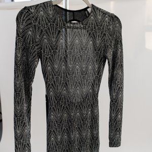 Black and silver glitter dress